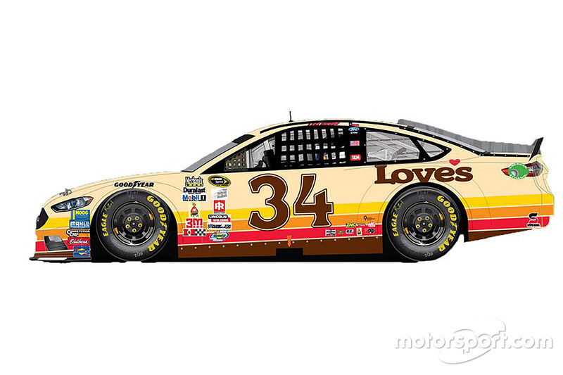 Throwback-Design von Chris Buescher, Front Row Motorsports, Ford