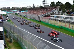 Lewis Hamilton, Mercedes-AMG F1 W09 EQ Power+ leads at the start of the race