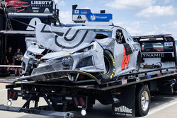 The crashed car of William Byron, Hendrick Motorsports, Chevrolet Camaro