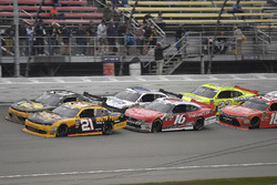 Daniel Hemric, Richard Childress Racing, Chevrolet Camaro South Point Hotel & Casino, Austin Dillon, Richard Childress Racing, Chevrolet Camaro Bass Pro Shops / Cabela's, and Ryan Reed, Roush Fenway Racing, Ford Mustang Drive Down A1C Lilly Diabetes