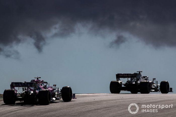 Romain Grosjean, Haas VF-20, Lance Stroll, Racing Point RP20