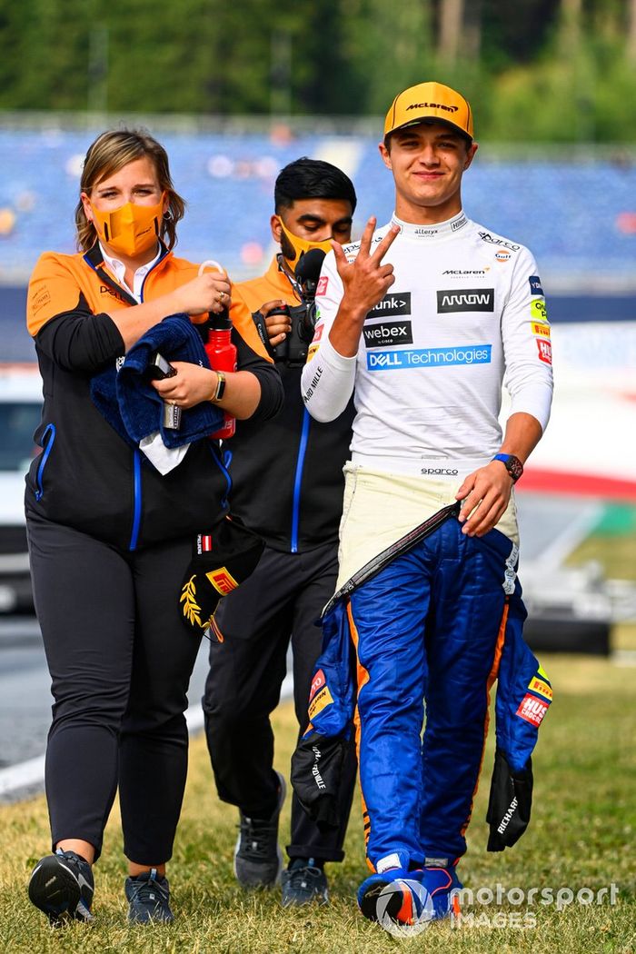 Tercer lugar Lando Norris, McLaren