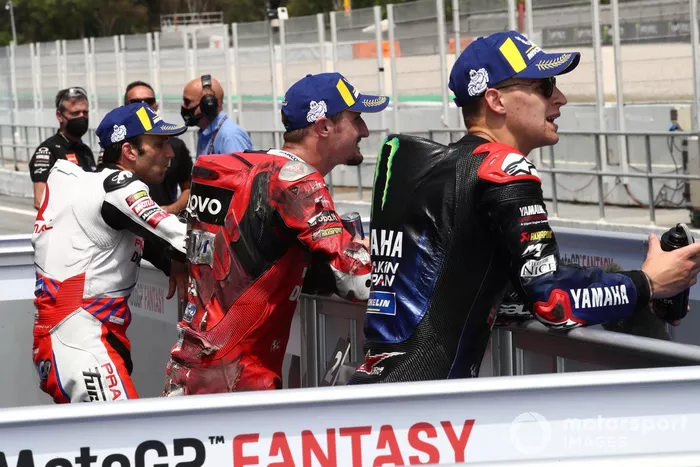 Ganador de la pole Fabio Quartararo, Yamaha Factory Racing, segundo Jack Miller, Ducati Team