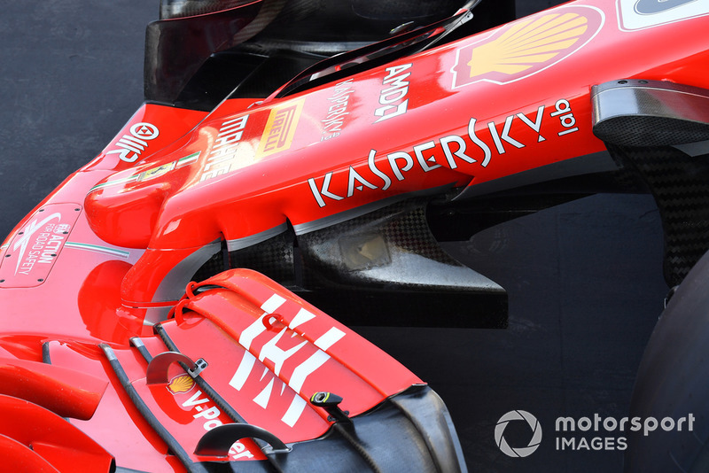Ferrari SF71H detalle de nariz
