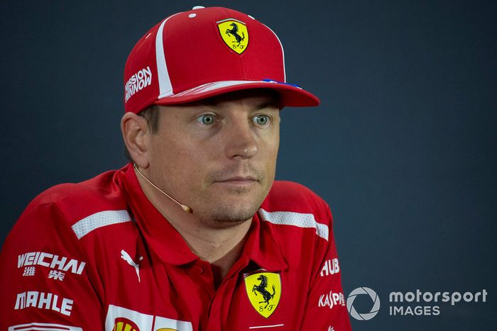 Kimi Raikkonen, Ferrari en la conferencia de prensa
