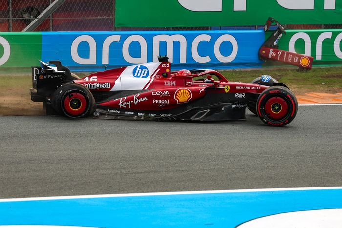 Charles Leclerc, accidente en Ferrari