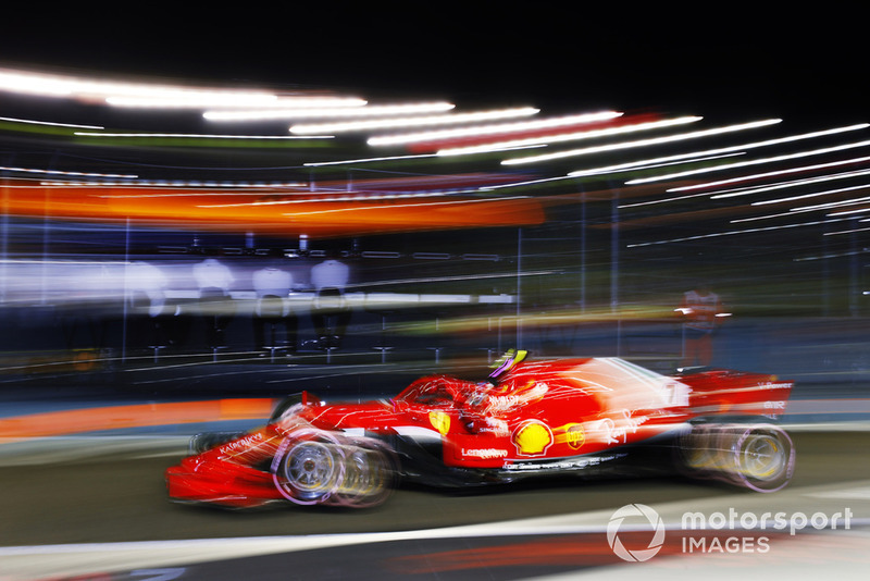Kimi Raikkonen, Ferrari SF71H leaves the pits