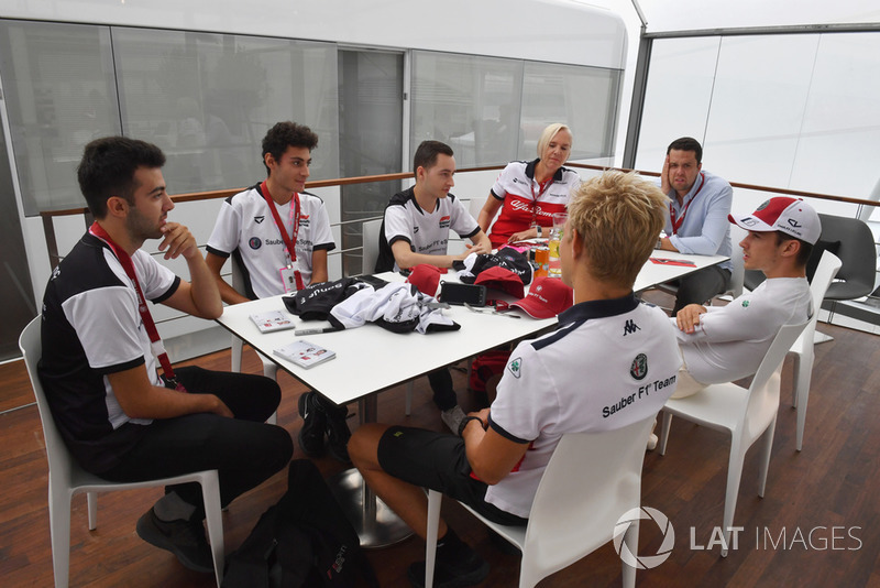 Charles Leclerc, Sauber and Marcus Ericsson, Sauber with Sauber eSports drivers
