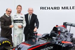 Jenson Button, McLaren, Ron Dennis, McLaren Technology Group Chairman and CEO and Richard Mille, Cha