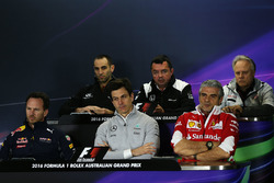 Christian Horner, Red Bull Racing teambaas tijdens persconferentie