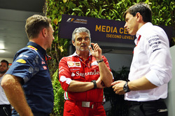 Christian Horner, Red Bull Racing Takım Patronu ve Maurizio Arrivabene, Ferrari Takım Patronu ve Toto Wolff, Mercedes AMG F1 Direktörü