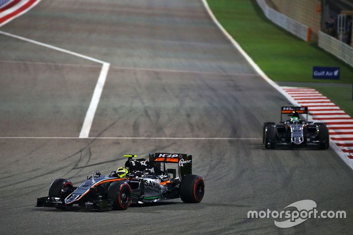 Nico Hulkenberg, Sahara Force India F1 VJM09 and Sergio Perez, Sahara Force India F1 VJM09