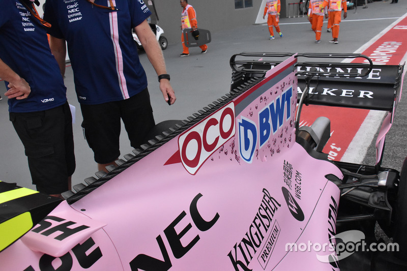 Capot moteur de la Sahara Force India VJM10