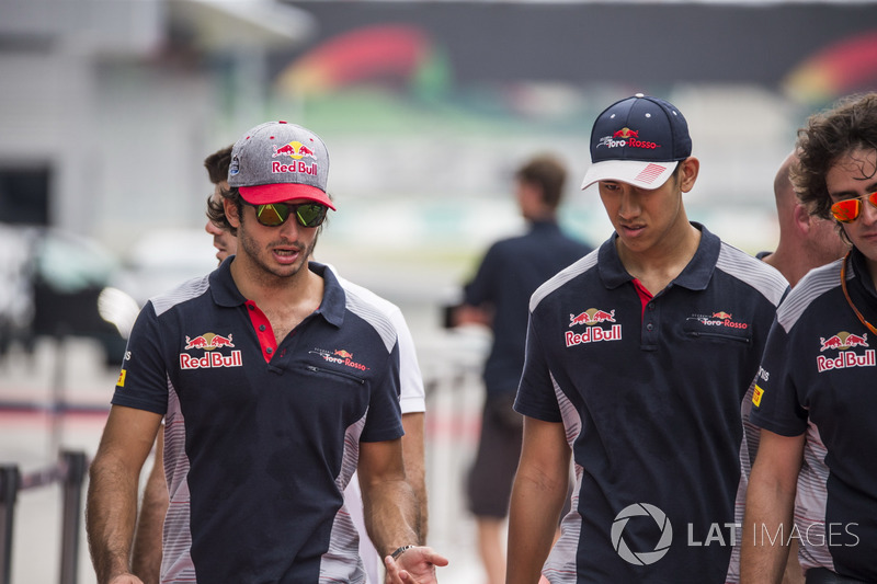 Carlos Sainz Jr., Scuderia Toro Rosso and Sean Gelael, Scuderia Toro Rosso