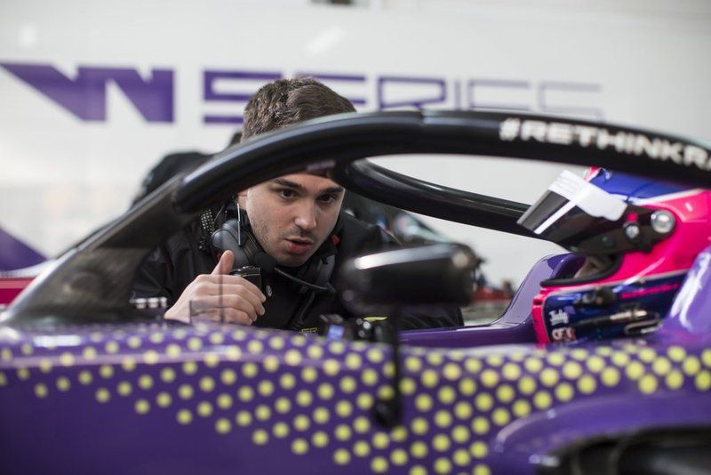 Track action in the W Series Tatuus F3 T-318 car 