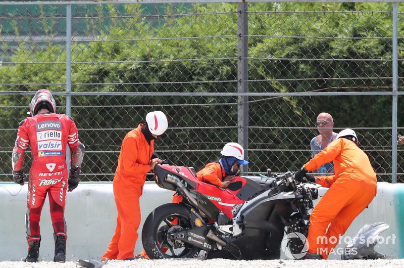 Danilo Petrucci après sa chute