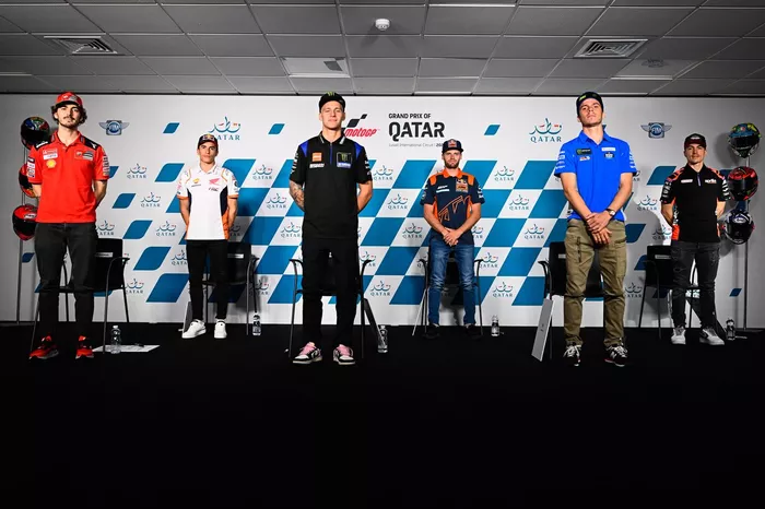 Francesco Bagnaia, Ducati Team, Marc Marquez, Repsol Honda Team, Fabio Quartararo, Yamaha Factory Racing, Brad Binder, Red Bull KTM Factory Racing, Joan Mir, Team Suzuki MotoGP, Maverick Vinales, Aprilia Racing Team