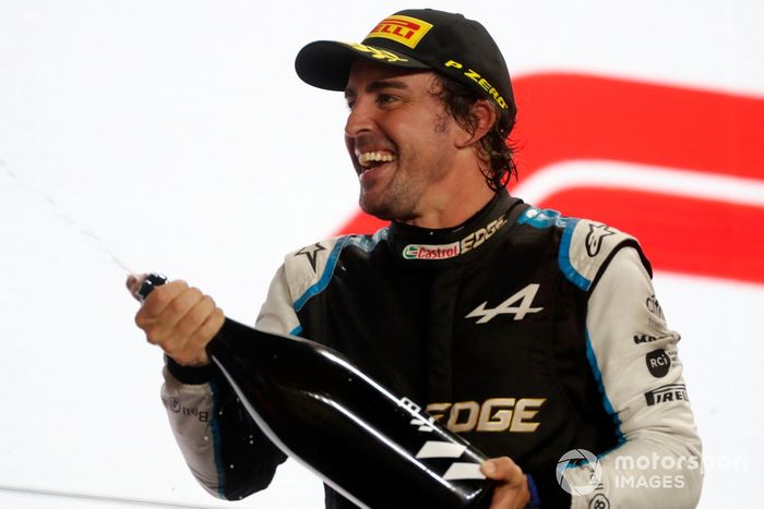 Podio: tercer lugar Fernando Alonso, Alpine F1