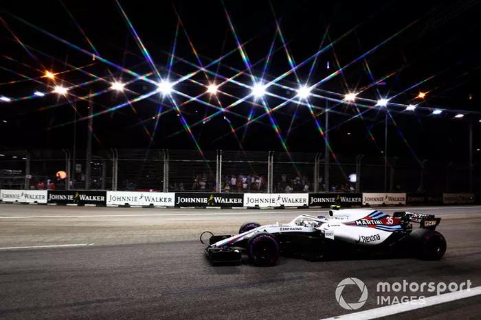 Sergey Sirotkin, Williams FW41, con daño en la rueda delantera