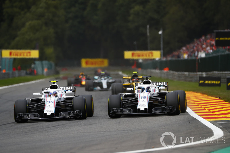 Sergey Sirotkin, Williams FW41,y Lance Stroll, Williams FW41
