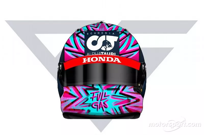 Casco de Pierre Gasly