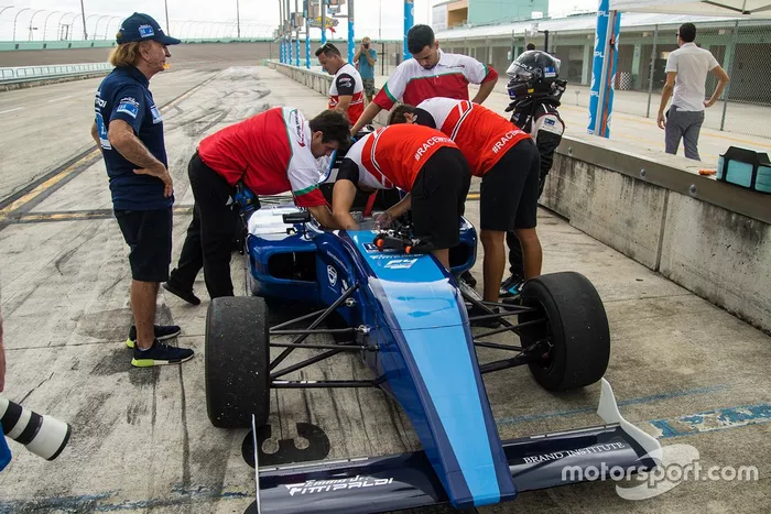 Emerson Fittipaldi Jr. testing a Formula 4 car