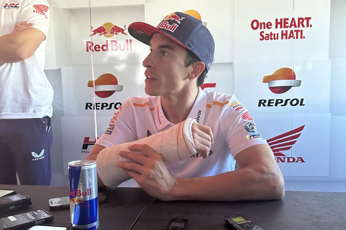 Marc Marquez, Respol Honda with a bandage