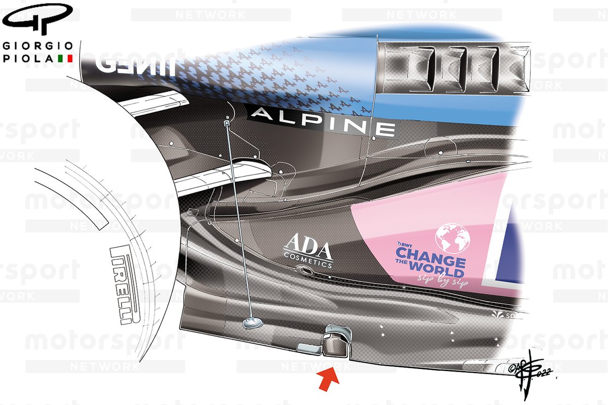 Detalle del suelo del Alpine A522