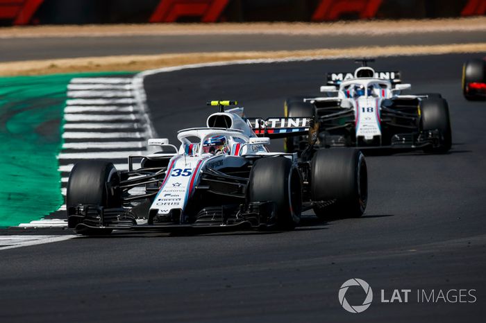 Sergey Sirotkin, Williams FW41, y Lance Stroll, Williams FW41
