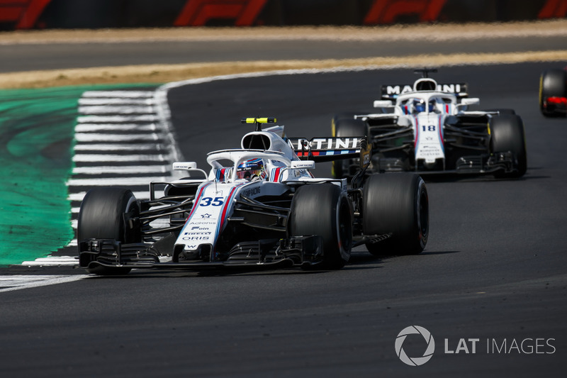 Sergey Sirotkin, Williams FW41, y Lance Stroll, Williams FW41