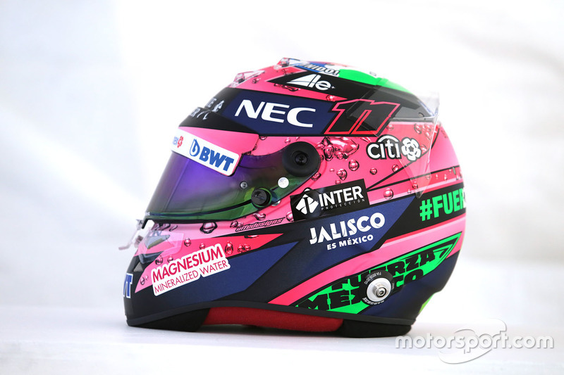 Capacete de Sergio Perez, Sahara Force India F1