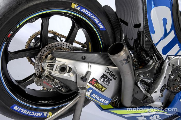 Detalle de la Suzuki GSX-RR 2018, Team Suzuki MotoGP