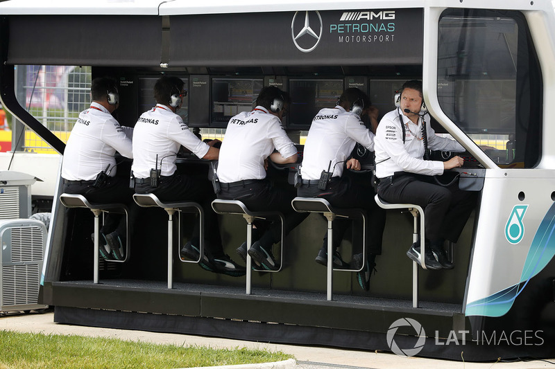 Pit wall Mercedes