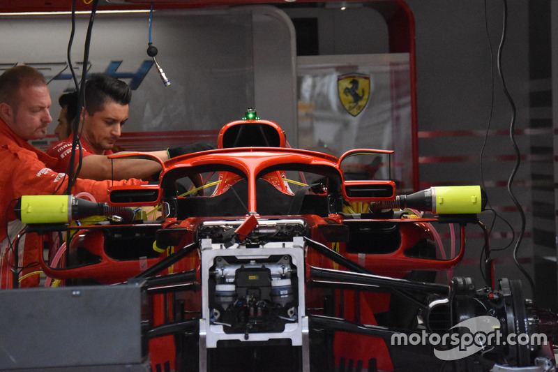 Detalle frontal del Ferrari SF71H