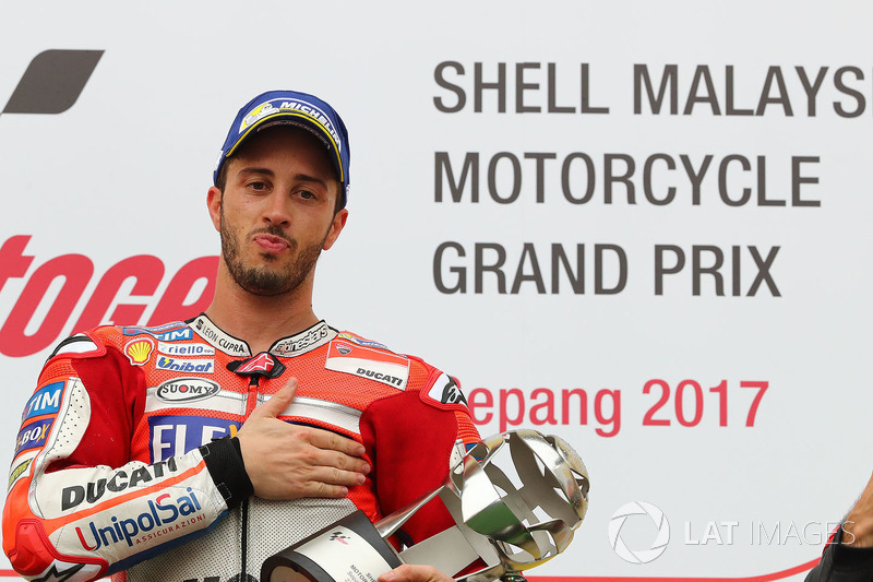 Podium: race winner Andrea Dovizioso, Ducati Team