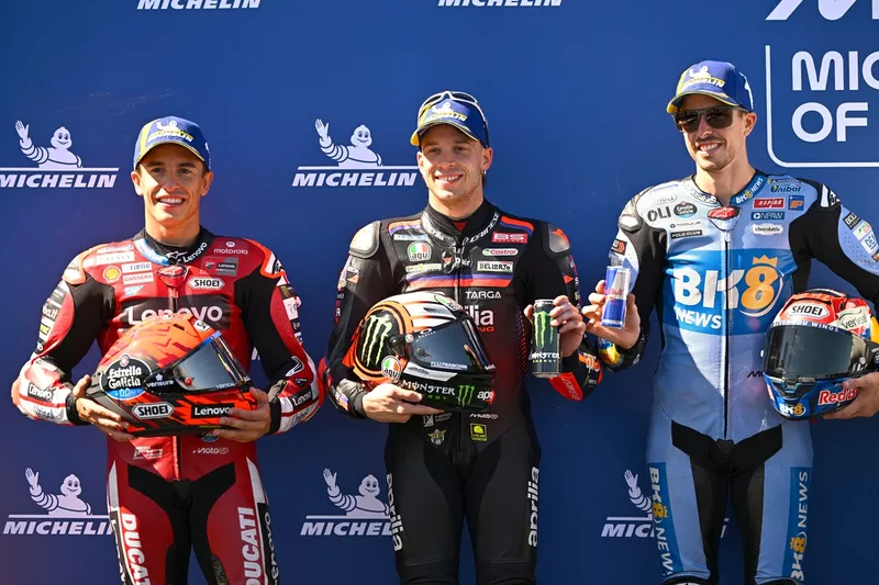 Marco Bezzecchi, Aprilia Racing, Alex Marquez, Gresini Racing, Marc Marquez, Ducati Team