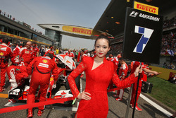 Grid girl for Kimi Raikkonen, Ferrari SF16-H