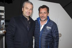 François Ribeiro, Eurosport Motorsport Director with the Hungarian football team trainer Bernd Storck