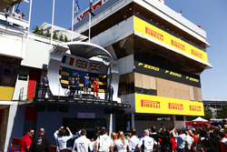 Pierre Gasly, PREMA Racing; Alex Lynn, DAMS; Jordan King, Racing Engineering