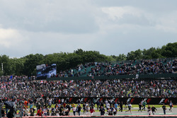 Fans invade the circuit at the end of the race