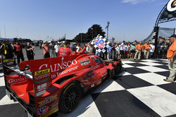 #99 JDC/Miller Motorsports ORECA 07, P: Stephen Simpson, Mikhail Goikhberg, Chris Miller drives into Victory Lane