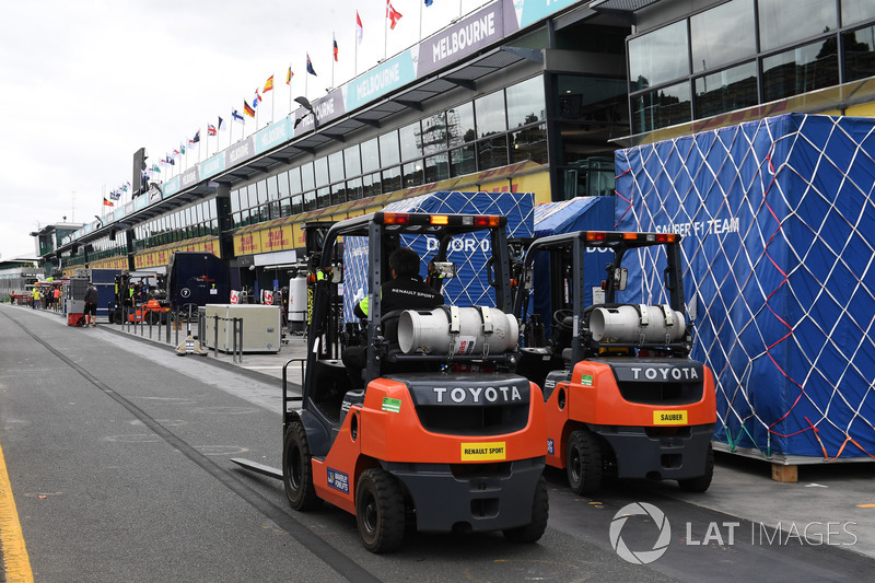 Casse in pit lane
