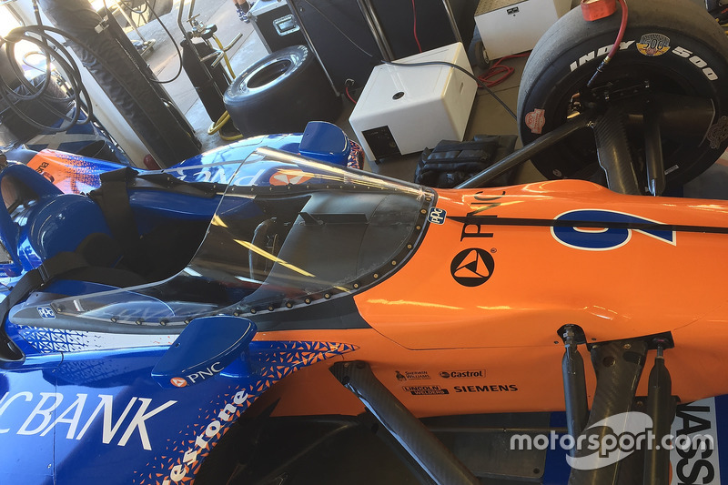 Scott Dixon, Chip Ganassi Racing Honda testing the new aeroscreen