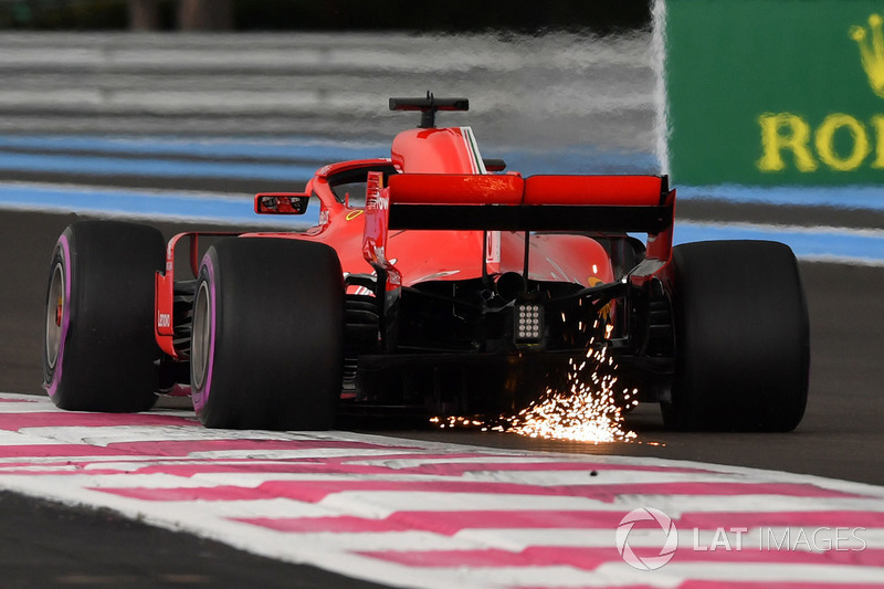 Sebastian Vettel, Ferrari SF71H sparks