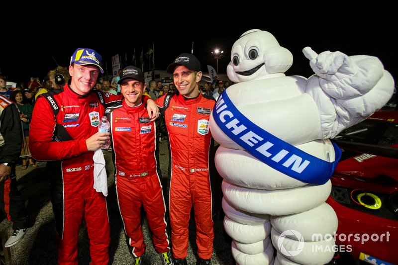 Risi Competizione's GTLM winning crew – James Calado, Daniel Serra and Alessandro Pier Guidi.