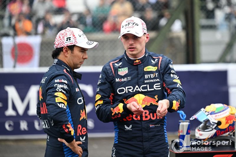 Sergio Pérez, Red Bull Racing, pole man Max Verstappen, Red Bull Racing, charla tras la clasificación
