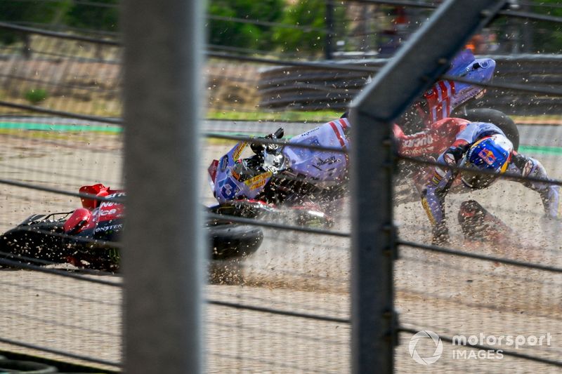 Francesco Bagnaia, equipo Ducati, Alex Márquez, caída del Gresini Racing