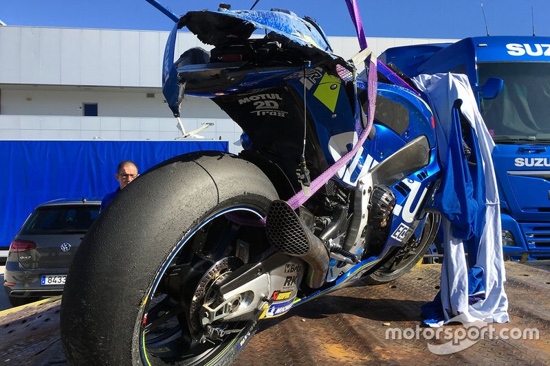 Мотоцикл Хоана Міра, Team Suzuki MotoGP, після аварії