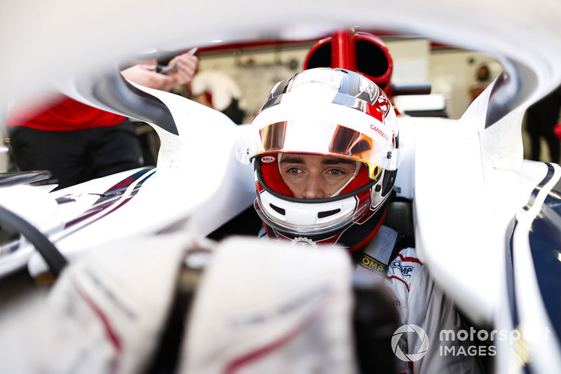 Charles Leclerc, Sauber, in cockpit