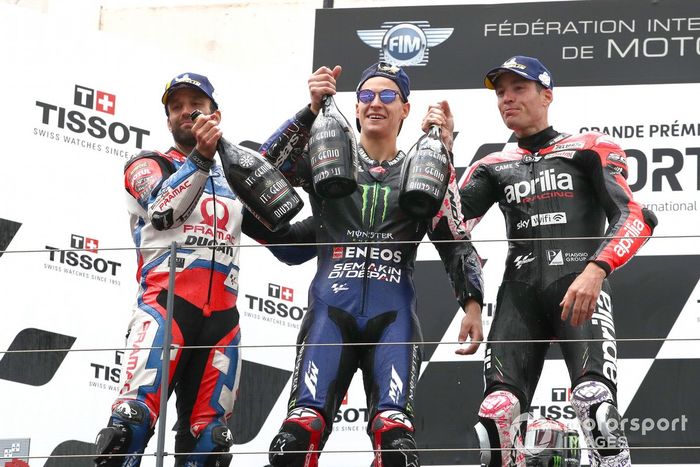 Johann Zarco, Pramac Racing Fabio Quartararo, Yamaha Factory Racing Aleix Espargaró, Aprilia Racing Team